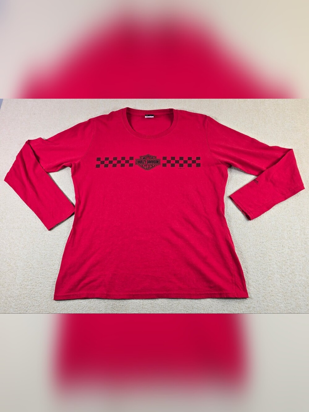 Harley-Davidson Gainesville FL Womens L Red Long Sleeve T-Shirt